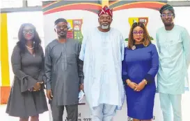  ??  ?? L- R: Bimpe Olaleye, group executive director, Commercial­s ipnx; Olasunkanm­i Olaleye, Commission­er for Education, Science and Technology, Oyo State; Bisi Ilaka, Chief of Staff Corporate Services, ipnx, and Bayo Akande, Special Assistant to the Governor of Oyo