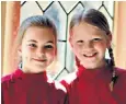  ?? ?? Lucy Howe (left) and Julia Johnson are the first girls in the choir of St George’s Chapel