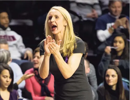  ?? Chris Szagola / Associated Press ?? UConn assistant coach Shea Ralph reacts during a 2019 game against Temple. Vanderbilt has hired Ralph to help revive the Commodores’ struggling program. Vanderbilt Athletic Director Candice Lee announced the hiring Tuesday morning.