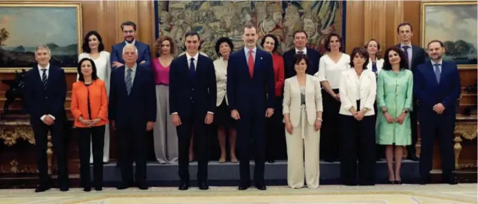  ?? © epa ?? Spanje is in de Europese Unie de lidstaat met de meeste vrouwelijk­e ministers: niet slecht voor een land dat het woord machismo heeft uitgevonde­n.