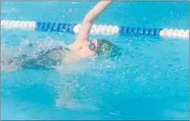  ?? STAFF PHOTO BY TED BLACK ?? Hawthorne’s Esther Dugan puts the finishing touches on her stellar summer by capturing the girls 12-and-Under 100 IM at the Prince-Mont All-Star Meet on Saturday at West Arundel in Laurel. Dugan finished in a time of 1 minute 8.92 seconds.