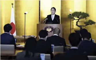  ?? The Yomiuri Shimbun ?? Prime Minister Fumio Kishida speaks at a press conference in Ise, Mie Prefecture, on Jan. 4.