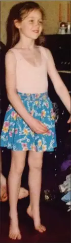 ??  ?? princess: Kerrie McMahon before a teen growth spurt sapped her confidence