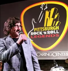  ?? John Heller/Post-Gazette ?? Donnie Iris was inducted Thursday night into the Pittsburgh Rock ’N Roll Legends at the Hard Rock Cafe, South Side.
