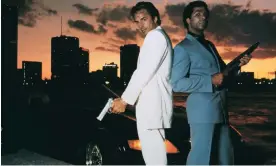  ?? Photograph: Cine Text/Allstar ?? ‘The patient zero of loose cannons’ … Don Johnson as Sonny Crockett and Philip Michael Thomas as Ricardo Tubbs in Miami Vice in 1988.