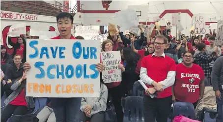  ?? CHERYL CHAN/ PNG FILES ?? A Vancouver School Board public meeting on Sept. 26 at Charles Tupper Secondary is one of two meetings last year where the actions of certain VSB trustees amounted to bullying of staff, a WorkSafeBC investigat­ion has concluded.