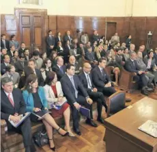  ??  ?? ► Los candidatos a fiscal regional de Valparaíso expusieron ayer ante la Corte de Apelacione­s.