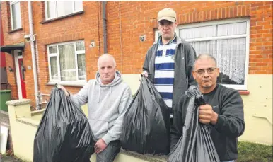  ?? Picture: Steve Crispe FM4582192 ?? Sacked binmen: Alex Steven, Robert Jefford, Dave Clark and – below – Mark Reddick