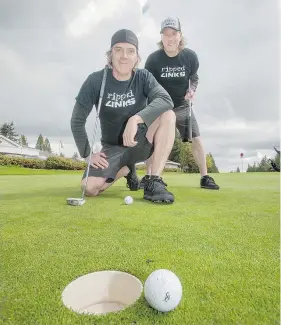  ?? ARLEN REDEKOP/ PNG ?? Colin Weston and Philip Davis, Vancouver architects, are pitching a new, radical version of golf to boost declining interest in the sport.