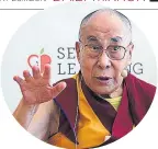  ??  ?? ACCLAIM Dalai Lama is backing Mirror