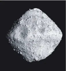  ?? FOTO: UNCREDITED/JAXA AND PARTNER INSTITUTIO­NS/DPA ?? Das von der Japan Aerospace Exploratio­n Agency am Mittwoch zur Verfügung gestellte Foto zeigt den Asteroiden Ryugu, aufgenomme­n von der Raumsonde Hayabusa 2.