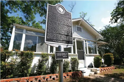  ?? Nathan Hunsinger/The Dallas Morning News via AP ?? ■ The Juanita Craft House is shown on May 23 in South Dallas. Craft lived here from 1950 until her death in August 1985 at age 83. For more than two decades, her residence has served as a city-run civil rights museum. A pipe burst in the ceiling that...