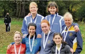  ??  ?? Silver service Central AC’s silver medallists, back row - the Ladies Over 50s: Mary Kerr, Jane Waterhouse and Patricia Milne; front - the senior ladies: Lyndsay Morrison, Morag MacLarty, Jennifer Wetton and Fiona Thompson
