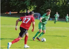  ?? Foto: Klaus Jais ?? Die zweite Mannschaft des TSV Nördlingen (im Bild Julian Wüstner) geriet bereits nach sieben Minuten in Rückstand.