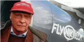  ??  ?? Kann Niki Lauda (68) „seine“Airline Niki retten?