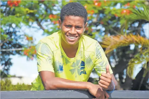  ?? Picture REINAL CHAND ?? Fijian Drua Women player Evivi Senikarivi at the Tanoa Apartments in Votualevu Nadi.