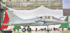  ?? PTI ?? A Rafale jet at the Dassault Aviation assembly line in France on October 8, 2019.