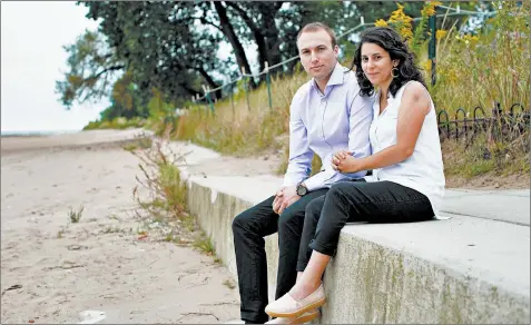  ?? E. JASONWAMBS­GANS/CHICAGO TRIBUNE ?? Nadia Mufarregue is a Chicago-area educator who’s been stuck in immigratio­n limbo since marrying her husband, Robert Haemmerle, a U.S. citizen, in January.