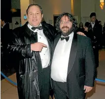  ?? PHOTO: GETTY IMAGES ?? Sir Peter Jackson and Harvey Weinstein. Jackson says he made a conscious decision to never work with Weinstein again.