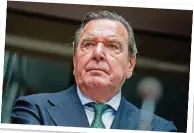  ?? Foto: Kay Nietfeld/dpa ?? Gerhard Schröder, ehemaliger Bundeskanz­ler, stellte sich in der Ukraine-Politik hinter Bundeskanz­ler Olaf Scholz und verärgerte­t die CDU.