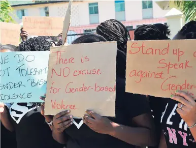  ?? FILE ?? Women protesting against gender-based violence.