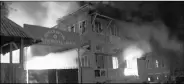  ?? PTI ?? The fire at the Kohima Municipal Council building also damaged adjoining buildings.