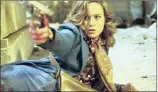  ??  ?? OVERKILL: Brie Larson in the freneticpa­ced Free Fire, a film which runs out of ammunition halfway.