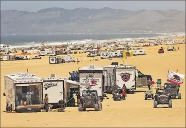  ?? Photograph­s by Al Seib Los Angeles Times ?? OCEANO DUNES — the only state park that allows vehicles on beaches and dunes — draws 2 million visitors a year. The Coastal Commission wants to limit off-roading, citing impacts on the environmen­t and on residents.