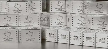  ??  ?? Pictured above are the Gold Vault Bricks containing the only Jumbo State Gold Bars known to exist bearing the name of the First Bank of the United States of America and the state they were once destined for. State residents are rushing to get them because the Gold Vault Bricks are still loaded with four 5-ounce Jumbo State Bars layered in valuable 24 Karat Gold. Everyone lucky enough to get them better hold on to them because there’s no telling just how much they could be worth.