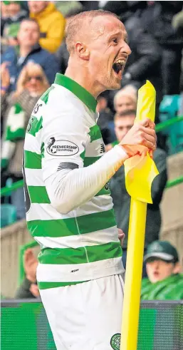  ?? Picture: SNS. ?? Flagging up his intentions: Celtic striker Leigh Griffiths believes he can “get a bit leaner and fitter”.