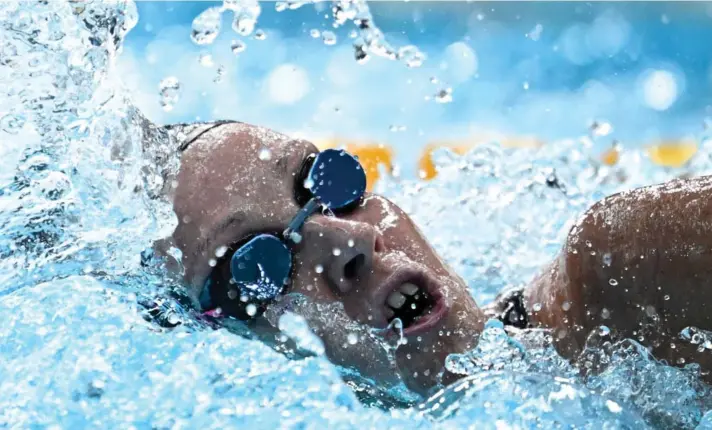  ?? ?? ► A pesar de quedar última en la final de la cita mundialist­a, la participac­ión de Kristel Köbrich (38) evidencia la vigencia de la nadadora en el plano internacio­nal.