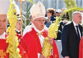  ?? ALBERTO PIZZOLI|AFP ?? Domingo de Ramos dá início às celebraçõe­s da Semana Santa que termina com a Páscoa