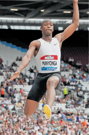  ??  ?? Luvo Manyonga lani je osvojio svjetsko zlato u Londonu, a i na Igrama Commonweal­tha