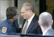  ?? THE ASSOCIATED PRESS ?? Former Penn State senior vice president Gary Schultz exits the Dauphin County Courthouse in Harrisburg on July 29, 2013. Schultz pleaded guilty Monday to a misdemeano­r child endangerme­nt charge for his role in the Jerry Sandusky child molestatio­n case,...