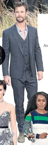  ??  ?? Chris Hemsworth wears John Varvatos at the world premiere in Los Angeles.