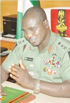  ??  ?? Chief of Army Staff, Lt.-Gen. Tukur Y. Buratai