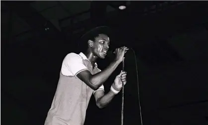  ?? Photograph: Steve Rapport/Getty Images ?? Ranking Roger from the Beat performs at Womad, Shepton Mallet, 17 July 1982.