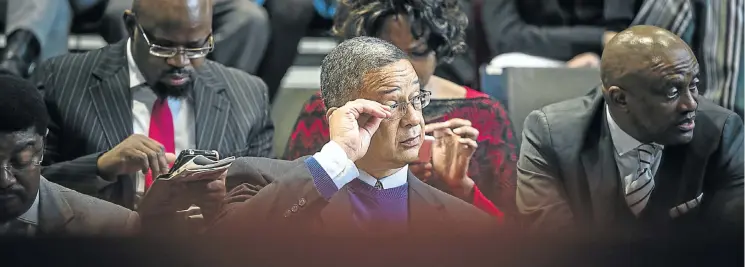  ?? Picture: Gallo Images / Beeld / Cornel van Heerden ?? Robert McBride in the Constituti­onal Court in Johannesbu­rg in May 2016, during the hearing of his case fightin gh is suspension as Ipid boss.