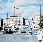  ??  ?? Barrier to freedom: Checkpoint Charlie, which kept East and West Berliners separated for nearly three decades