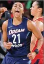  ?? CURTIS COMPTON / CCOMPTON@AJC.COM ?? Dream guard Renee Montgomery, a player representa­tive, is excited about the new CBA.