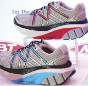  ??  ?? MBT performanc­e running shoes feature Midfoot Sensor Technology.