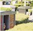  ?? Elizabeth Conley/Staff photograph­er ?? Rows of memorials line a portion of Memorial Oaks Cemetery’s grounds Thursday.