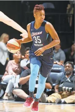  ?? DAVID SHERMAN/COURTESY PHOTO ?? St. Frances graduate Angel McCoughtry, playing in her ninth WNBA season, is averaging 16.9 points a game this season for the Atlanta Dream.