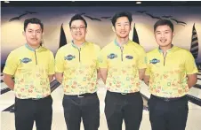  ?? — Photo from Terence Yaw ?? Trios short oil champions (from left) Desmond Law, Daniel Tan, Bong Kihow and Chong Jun Foo.