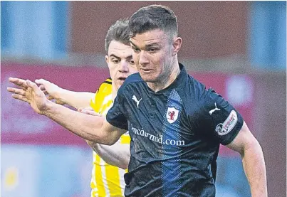  ?? Picture: Steven Brown. ?? Disappoint­ed but undaunted: Ross Matthews of Raith Rovers.