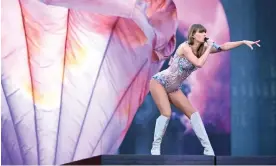  ?? Photograph: Joel Carrett/AAP ?? Taylor Swift performs on the first night of her Eras tour in Australia at the Melbourne Cricket Ground, 16 February 2024. The tour this spring will also take her to Singapore and Japan.