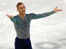  ?? DEAN MOUHTAROPO­ULOS/GETTY IMAGES ?? Adam Rippon became a prominent name at this year’s Winter Olympics, more so off the ice than on it.