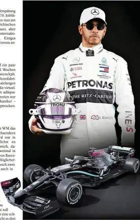  ?? FOTO: GETTY ?? Titelverte­idiger Lewis Hamilton ist mit seinem Mercedes AMG F1 auch in dieser Saison der Weltmeiste­rschafts-favorit.