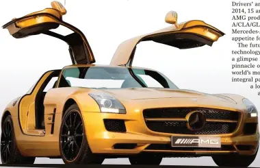  ??  ?? BELOW: AFTER THE MIXED RECEPTION AFFORDED THE MERCEDESMC­LAREN SLR, AMG TOOK THE LEAD ON ITS SUCCESSOR. AFFALTERBA­CH’S FIRST CAR BUILT FROM SCRATCH, THE SLS AMG, WAS A KNOCKOUT