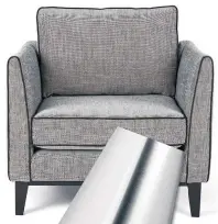  ??  ?? Keston armchair, jet grey, Designed With Content by Terence Conran £749, Made.com